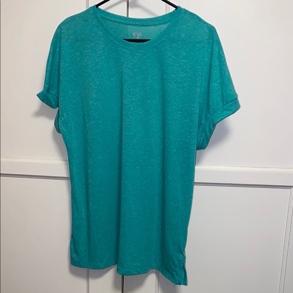 Athletic Works Large Teal Short Sleeve Tee